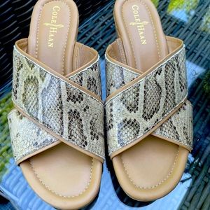 Cole Haan Nike Air Cork Slip On Wedges